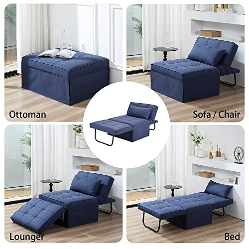 Folding Sofa Bed with Adjustable Backrest, Dark Grey Q8430