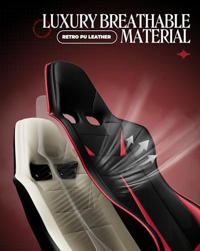 Gaming Chair with Speakers, Footrest, High Back Ergonomic Reclining B51631