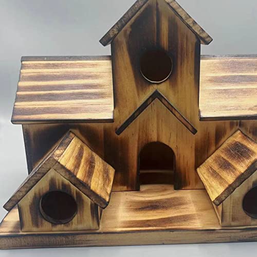 Handmade Wooden Bird House for Outdoor Backyard Decor Q128