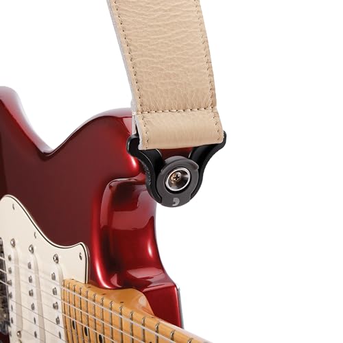Auto Lock Guitar Strap - Leather - 2.5" Width - Brown G184143
