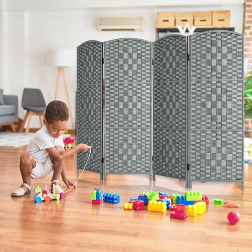 3 Panel Folding Room Divider, Dark Mocha Privacy Screen K453