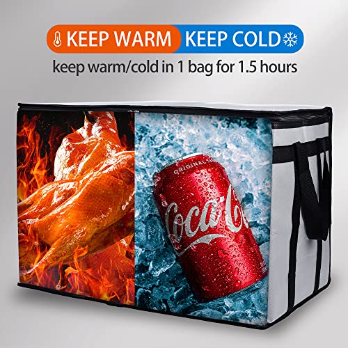 Insulated Food Delivery Bag Hot Cold Meal Carrier F1699