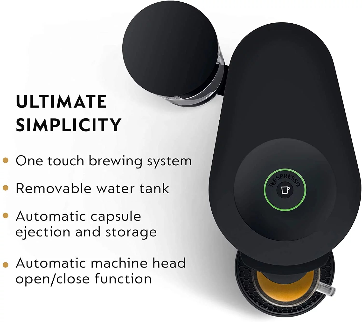 Coffee and Espresso Machine with Milk Frother Matte Black C3133