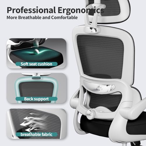 Ergonomic Mesh Office Chair with Wheels, High Back, 330 LBS Capacity A84765