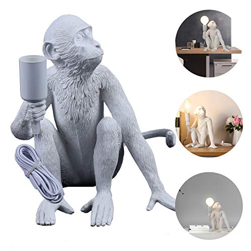 Hemp Rope Monkey Pendant Light, Retro Wall Lamp for Dining Room Z416818