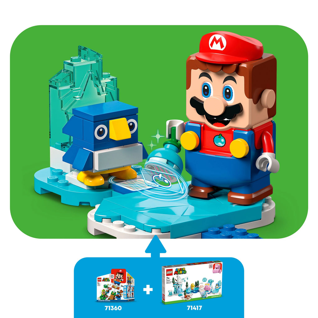 Super Mario Fliprus Snow Adventure Expansion Set 71417, Toy for Kids with Freezie and Baby Penguin Figures R2380
