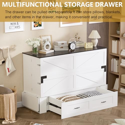 Murphy Bed Queen with Storage and Charging Station K2307