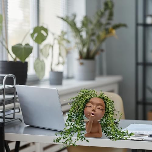 Face Planter Pot for Plants Succulent Cactus Indoor Outdoor Q55365