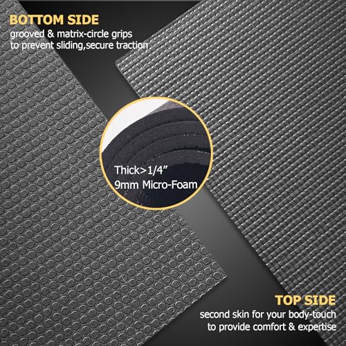 Large Yoga Mat 6x4 ft Extra Thick Non-Slip for Home Workout Pilates S1451