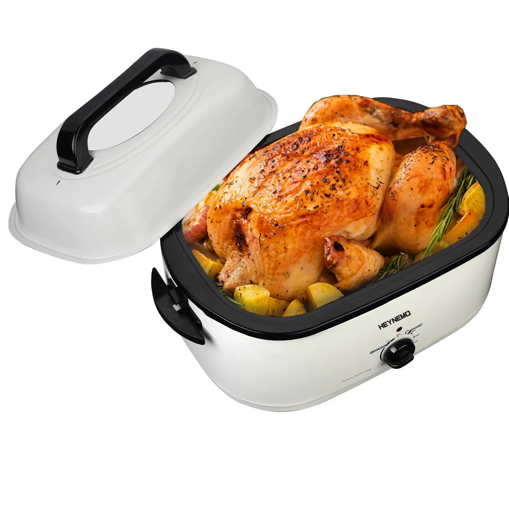 26 Quart Roaster Oven with Self-Basting Lid Removable Pan Stainless Steel R86257