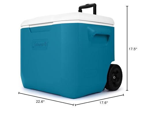 60qt Rolling Cooler with Wheels, Insulated Portable Chiller S628647