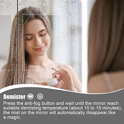 Illuminated LED Bathroom Medicine Cabinet with Touch Switches N240143