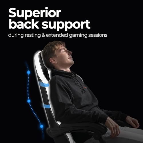Ergonomic High Back Gaming Chair with Footrest PU Leather M911186