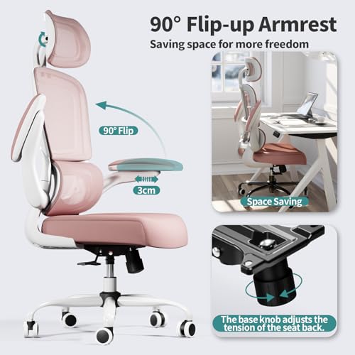 Ergonomic Mesh Office Chair with Wheels, High Back, 330 LBS Capacity A84765