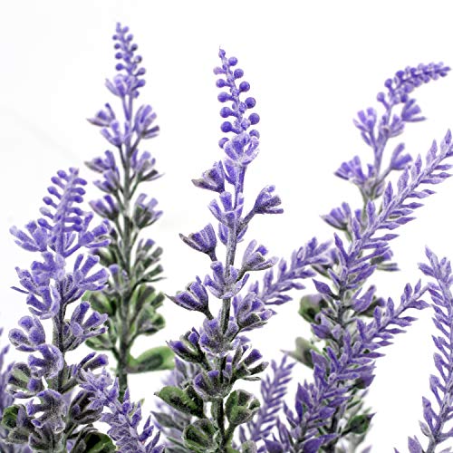 Lavender Artificial Plant in Cement Pot for Home Table Decor G990