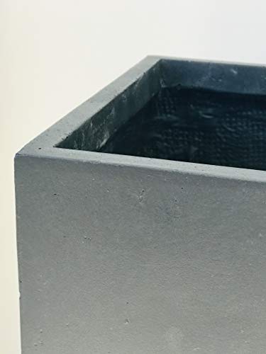 10 Inch Square Concrete Planter with Drainage Hole for Indoor Outdoor Patio Garden P69102