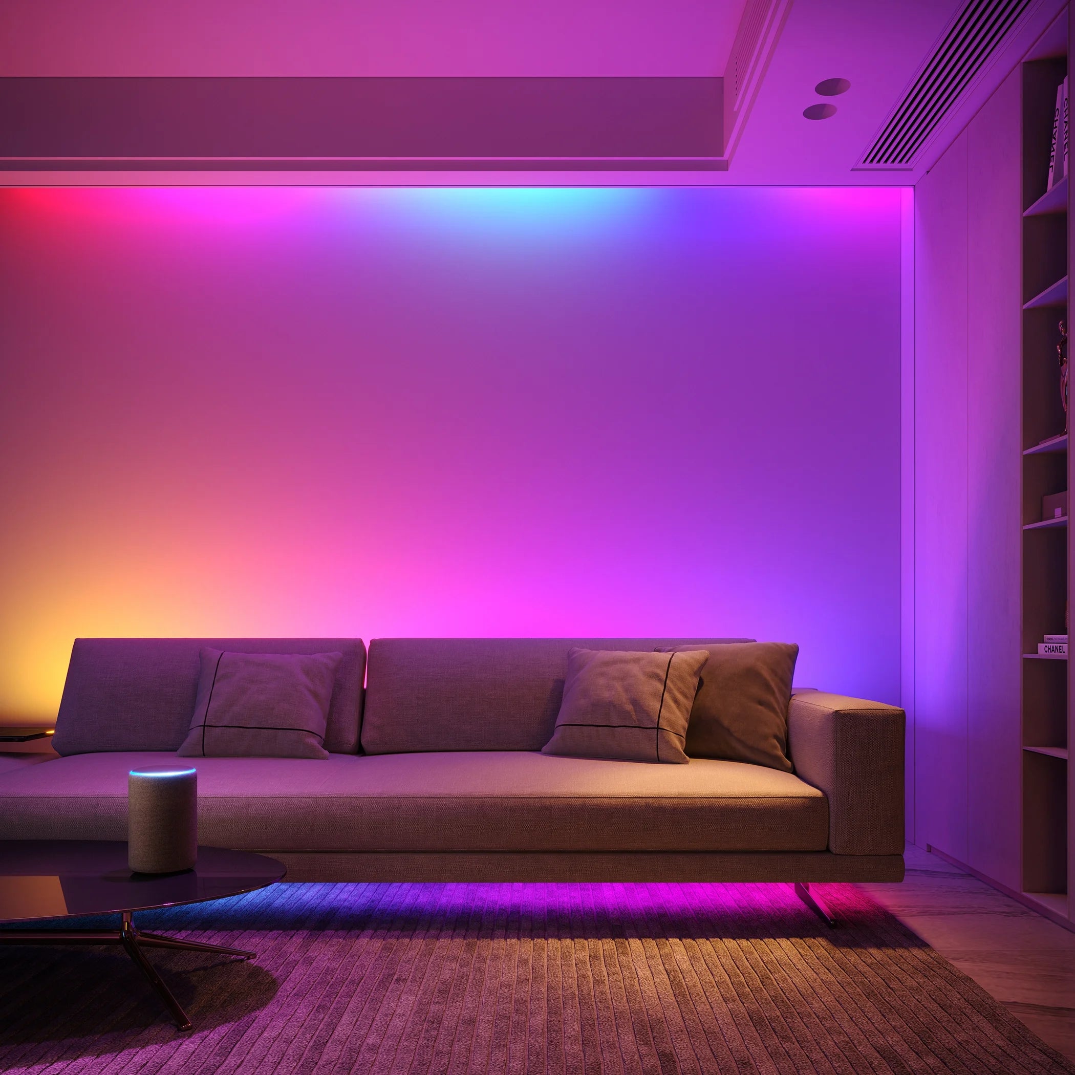 Wi-Fi RGBIC LED Strip Lights for Bedroom, App Control, Music Sync Q1154