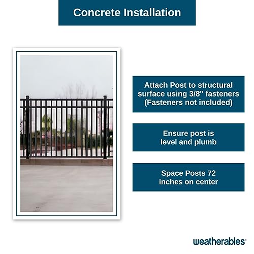 Aluminum Fence Kit for Backyard and Garden Fencing, Powder-Coated V953167