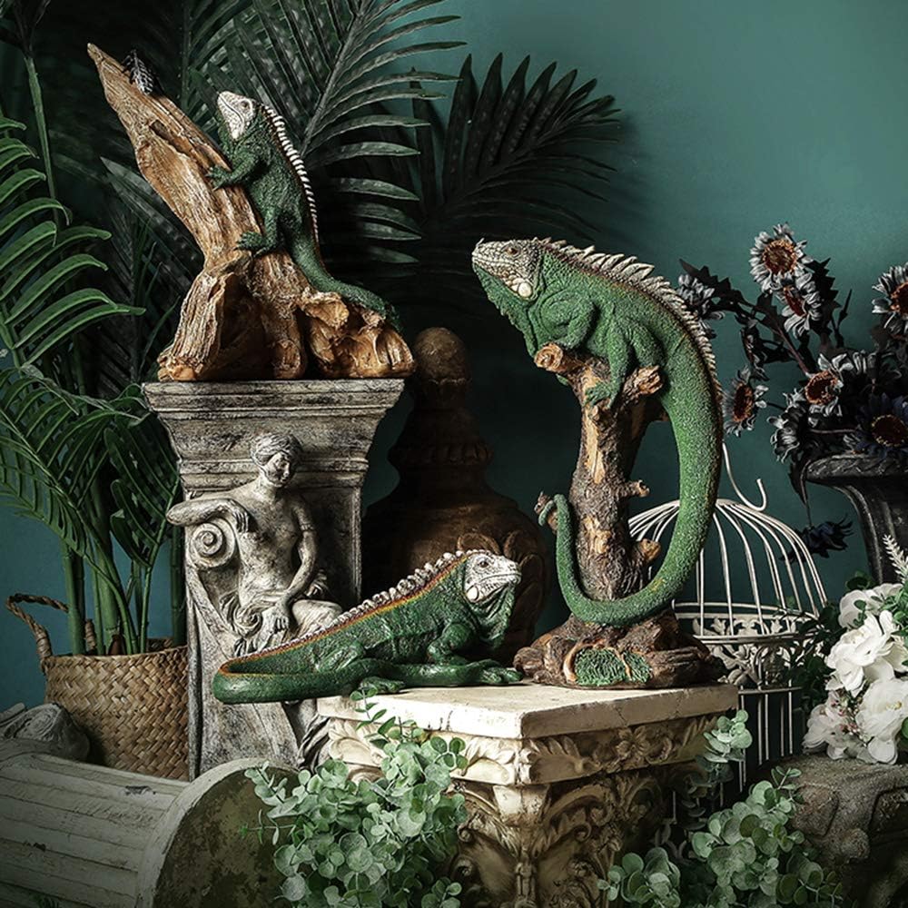 Lizard Statue Resin Sculpture for Home Decor U9694