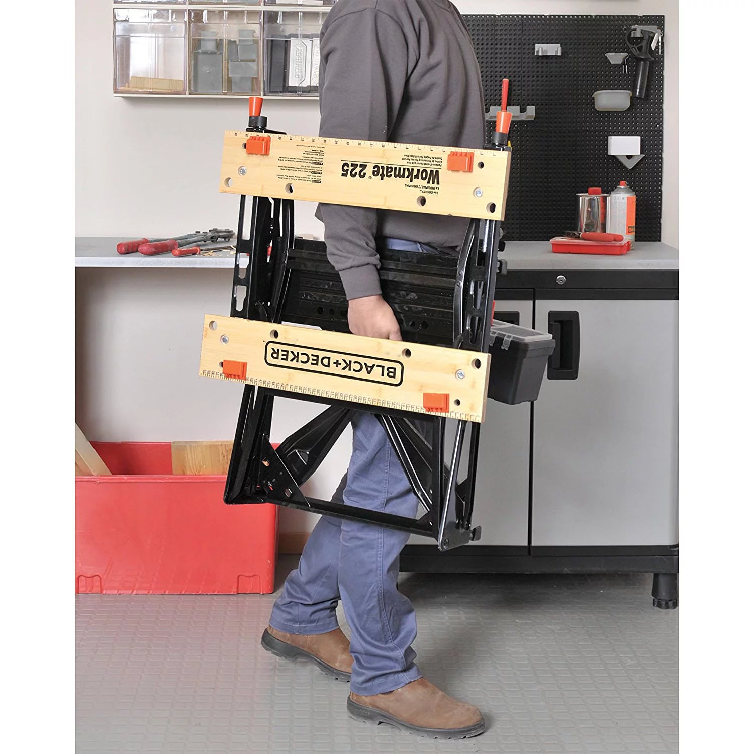 Portable Work Center with Vise J3065