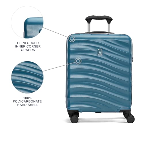 Hardside Expandable Carry-On Luggage with 8 Spinner Wheels and TSA Lock Q7052