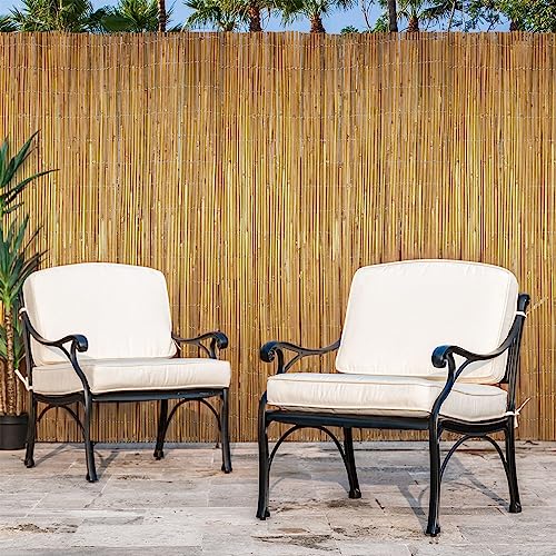 Natural Bamboo Fence Roll 6ft x 8ft, Outdoor Privacy Screen for Garden Q294