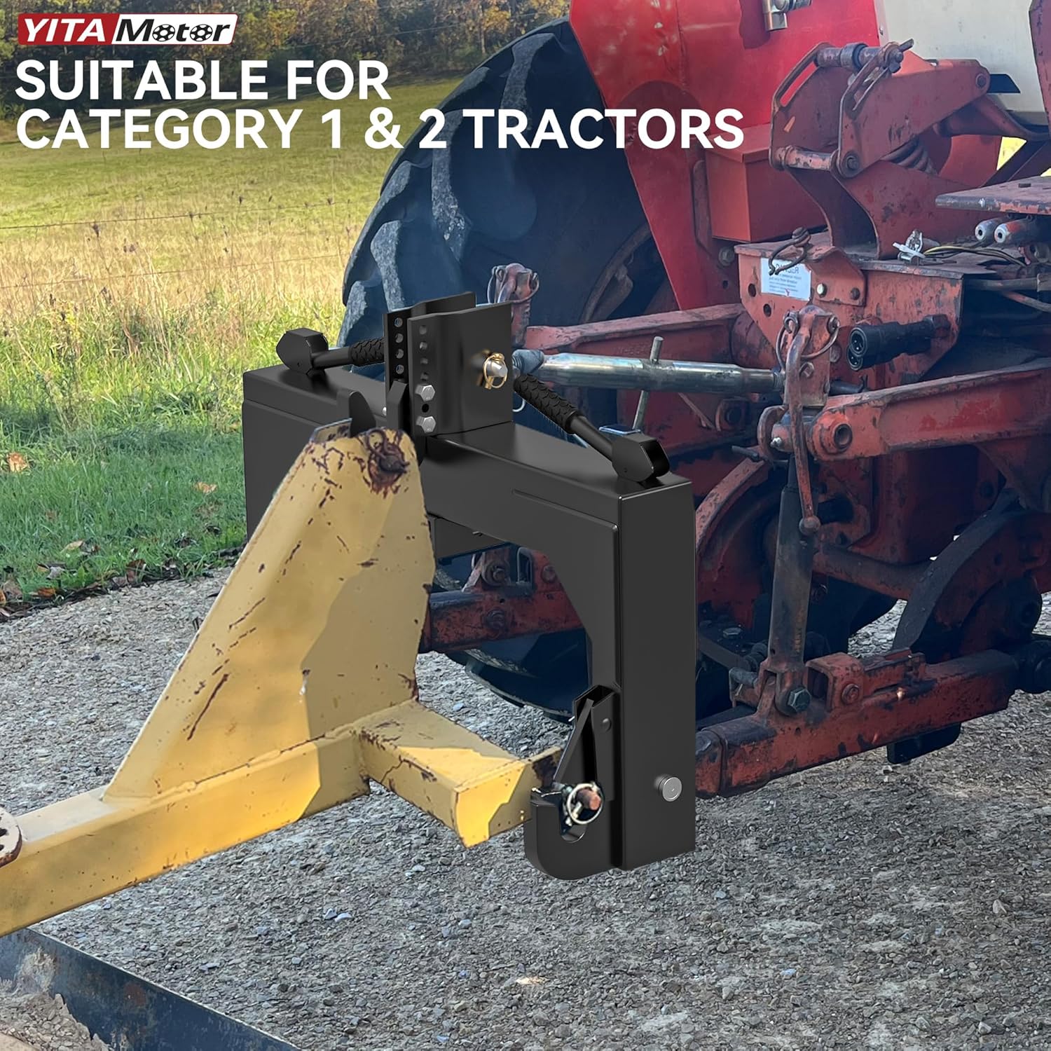 3 Point Quick Hitch, 3000 lbs with 2" Receiver for Category 1 & 2 Tractors G308205