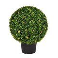 Vickerman Everyday 20 Inch Artificial Boxwood Topiary Ball - UV Resistant Indoor Outdoor - Potted Natural Green - Home Patio Tabletop Faux Bush Decoration