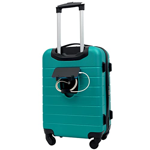 Smart Luggage Set with Cup Holder and USB Port, 20-Inch Carry-On D90568