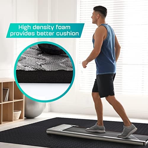 Puzzle Exercise Mat for Home Gym, EVA Interlocking Foam Floor Tiles with Border O344855