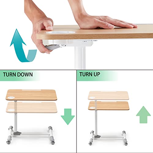 Adjustable Overbed Table with Wheels A568