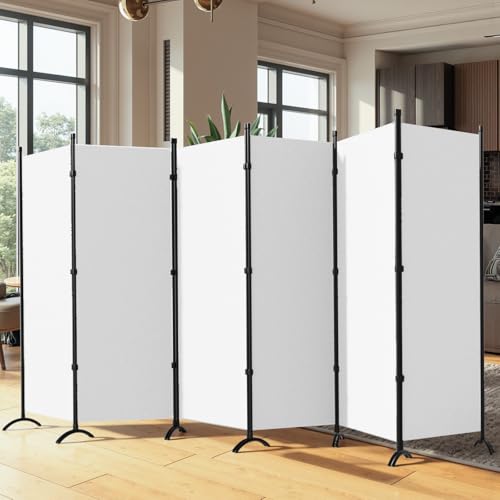 Room Divider, 6-Panel Folding Privacy Screen, Freestanding Partition G607