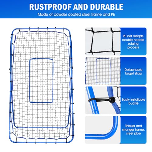 Volleyball Baseball Softball Rebounder Net for Backyard Training R2731