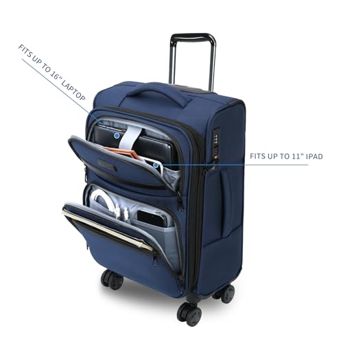 Softside Expandable Carry On Luggage with Spinner Wheels and TSA Lock B846