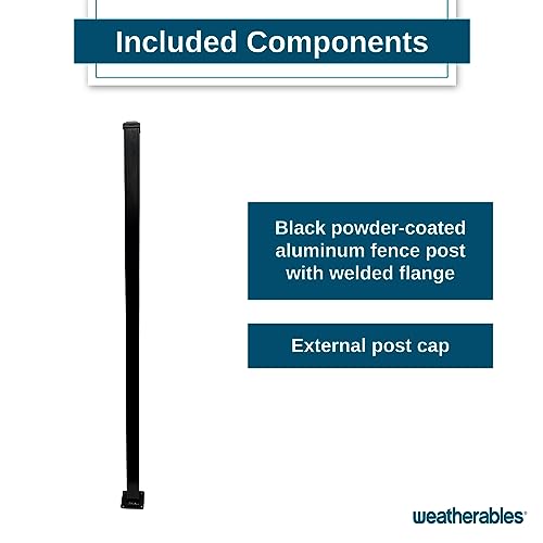 Aluminum Fence Kit for Backyard and Garden Fencing, Powder-Coated V953167