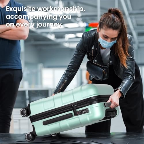 Hardside Carry-On Luggage 22x14x9 with Spinner Wheels G556