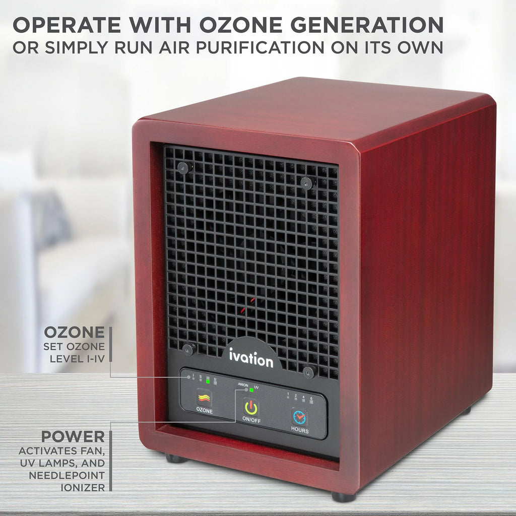 Ozone Air Purifier with Multi-Level Filtration and UV Lamps N878