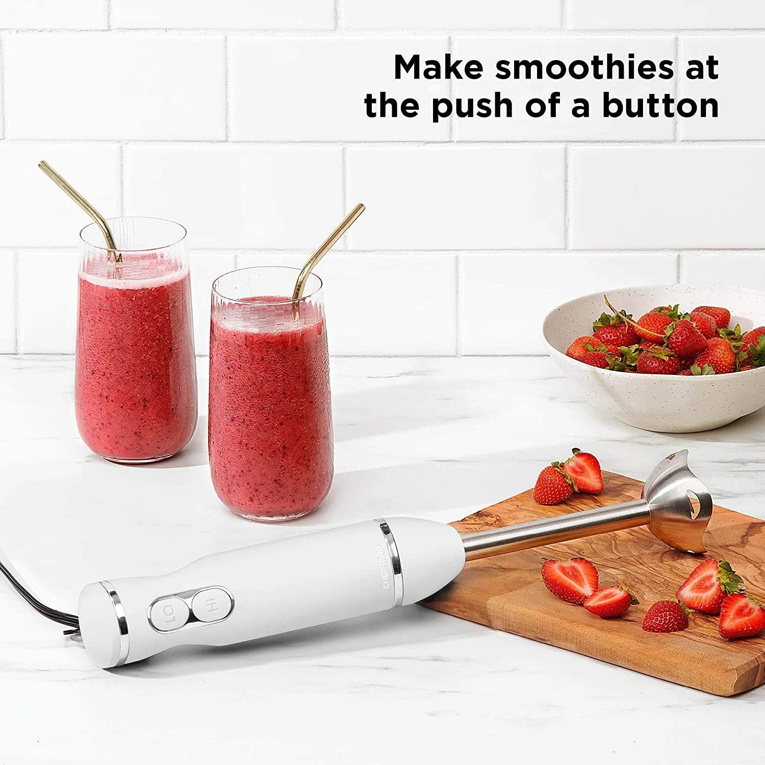 Immersion Hand Blender with Stainless Steel Blades, 2-Speed Control A922