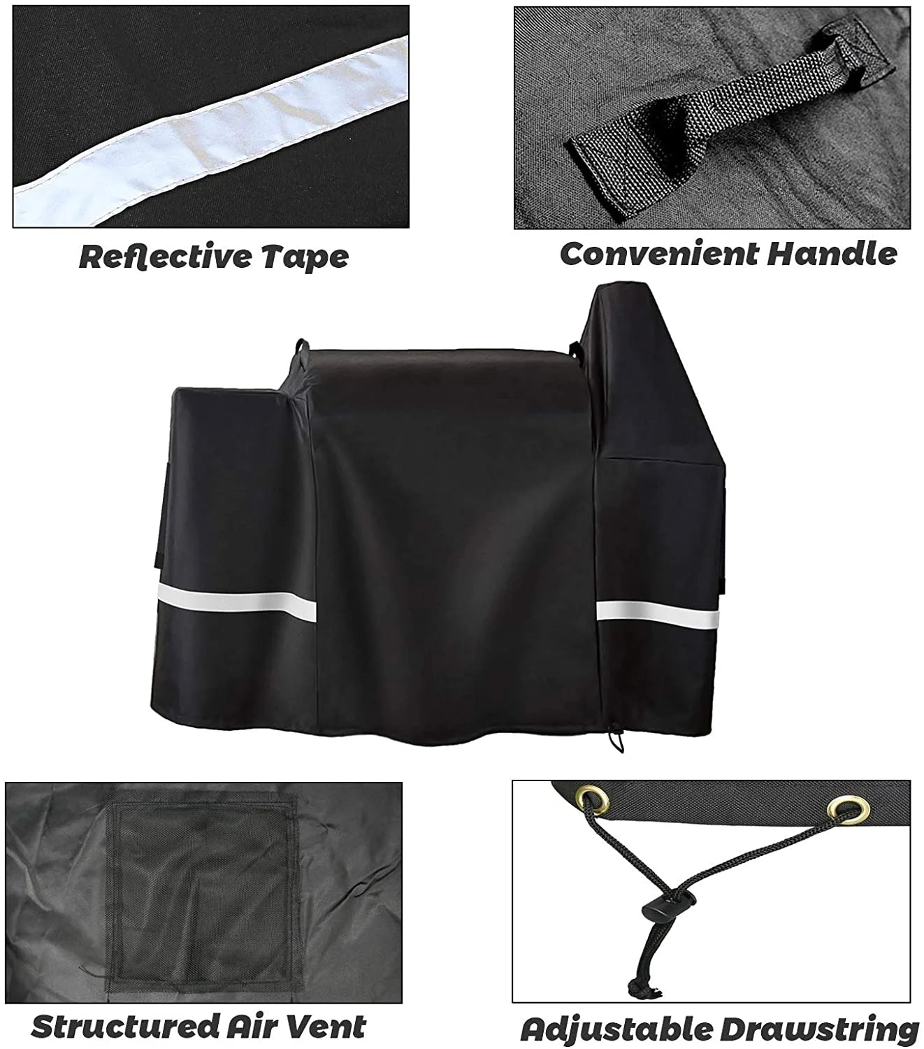 Grill Cover for Flat Top Grill and 4-Burner Griddle BBQ Cover Q720