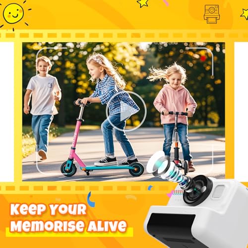 Kids Instant Print Camera 1080P HD with 3 Rolls Paper & 32GB Card U8422