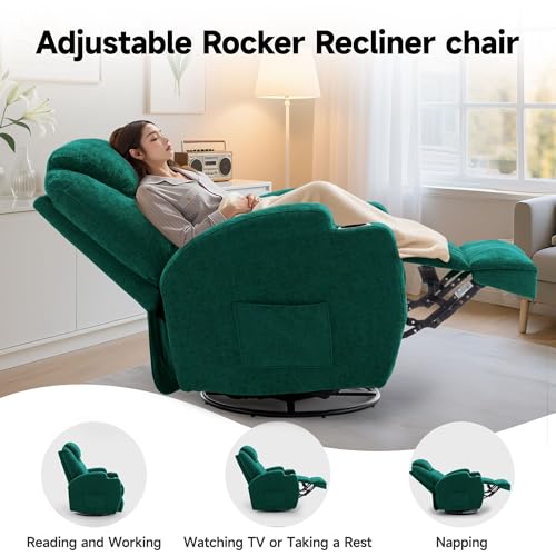 Rocking Recliner Chair with Massage and Heat for Adults H49678