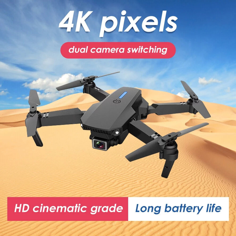 4K HD Dual Camera RC Drone with WiFi FPV, 4 Batteries Included X1312