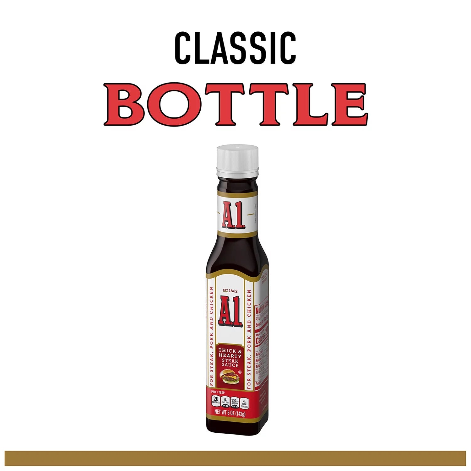Thick & Hearty Steak Sauce, 10 oz Bottle (3-Pack) U12303