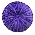 Throw Pillow for Couch Decorative Yellow Velvet Home Decor Pleated Round Cushion Pumpkin Round Velvet Cushion for Sofa Bed Chair Floor Car