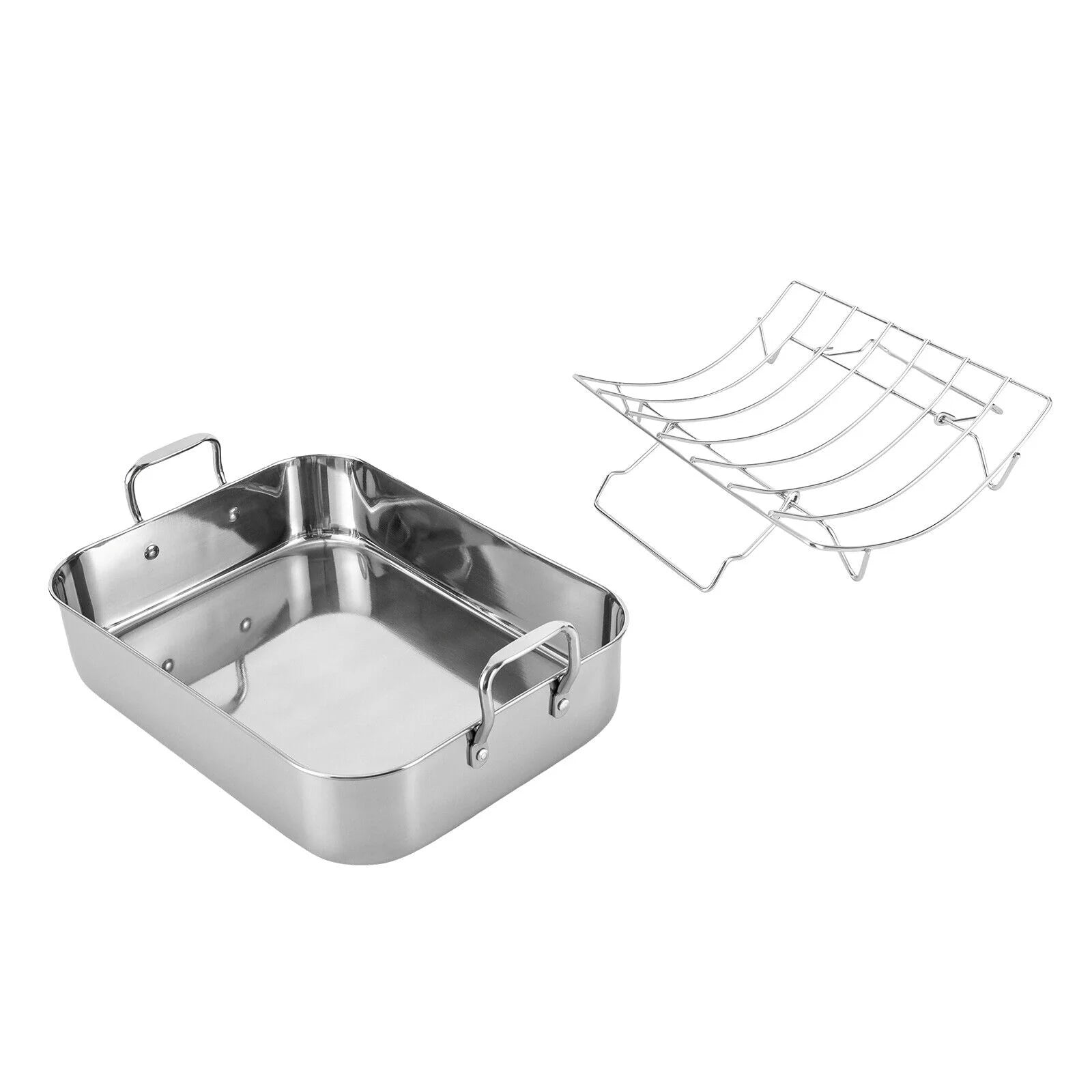 Stainless Steel Roasting Pan with Nonstick Rack, 16.5" x 12" I494