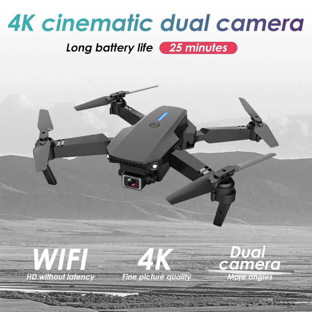 4K HD Dual Camera RC Drone with WiFi FPV, 4 Batteries Included X1312