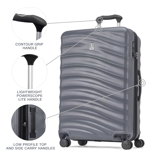 Hardside Expandable Carry-On Luggage with 8 Spinner Wheels and TSA Lock Q7052