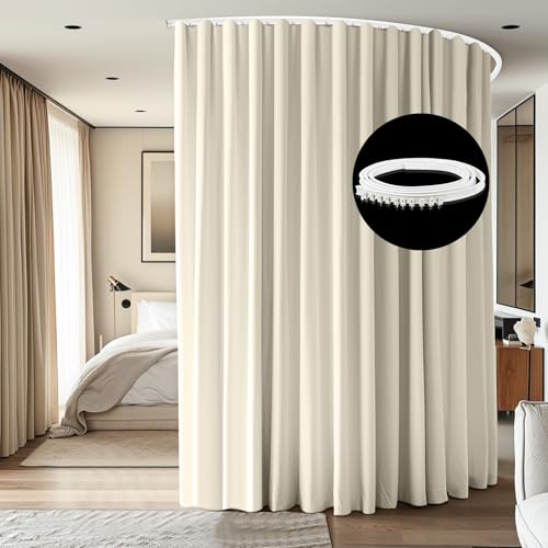 Room Divider Curtain Track Set, Blackout Panel, 8.3ft Wide A844312