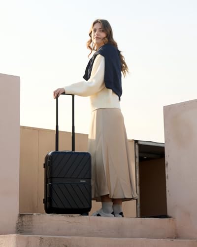 Carry On Luggage 22x14x9 with TSA Lock, Hardside Spinner Suitcase 20 Inch J7440
