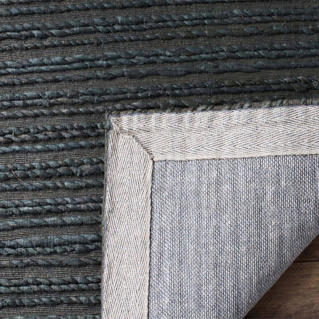 Striped Area Rug, 4' x 6', Dark Green I557